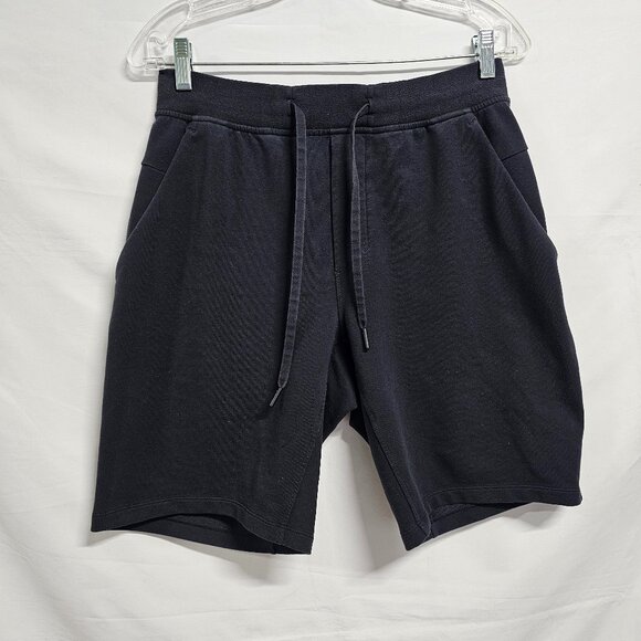 Lululemon Athletica City Sweat Short Men Size M Black Distressed - Picture 1 of 13